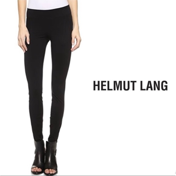 Helmut Lang Pull On Bondage Moto Leggings Women Size Small Black - Picture 1 of 6